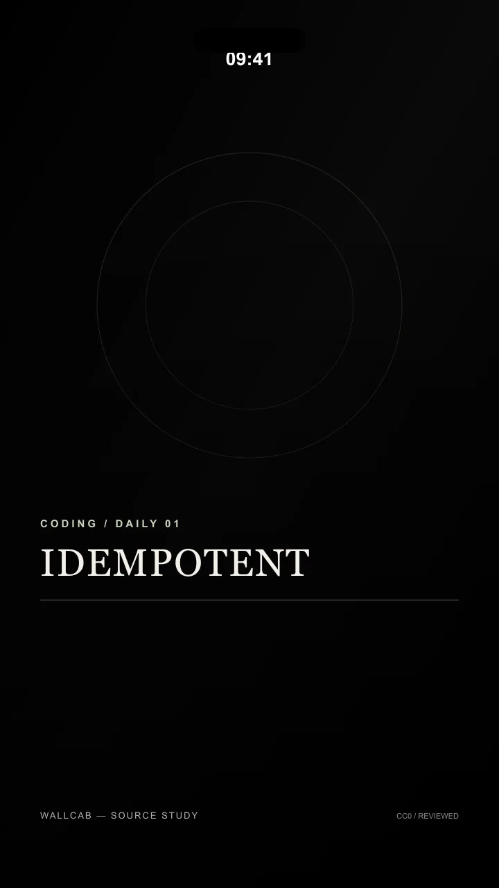 IDEMPOTENT, a Coding wallpaper in the AMOLED theme