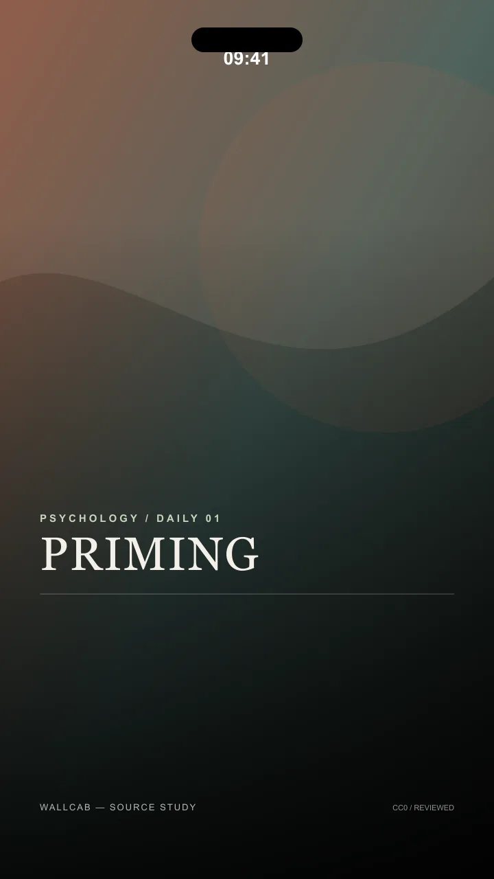 PRIMING, a Psychology wallpaper in the Abstract theme